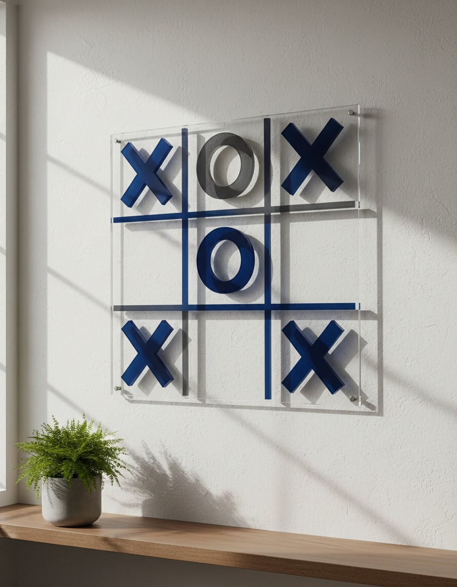 Wall Mounted Acrylic Tic Tac Toe